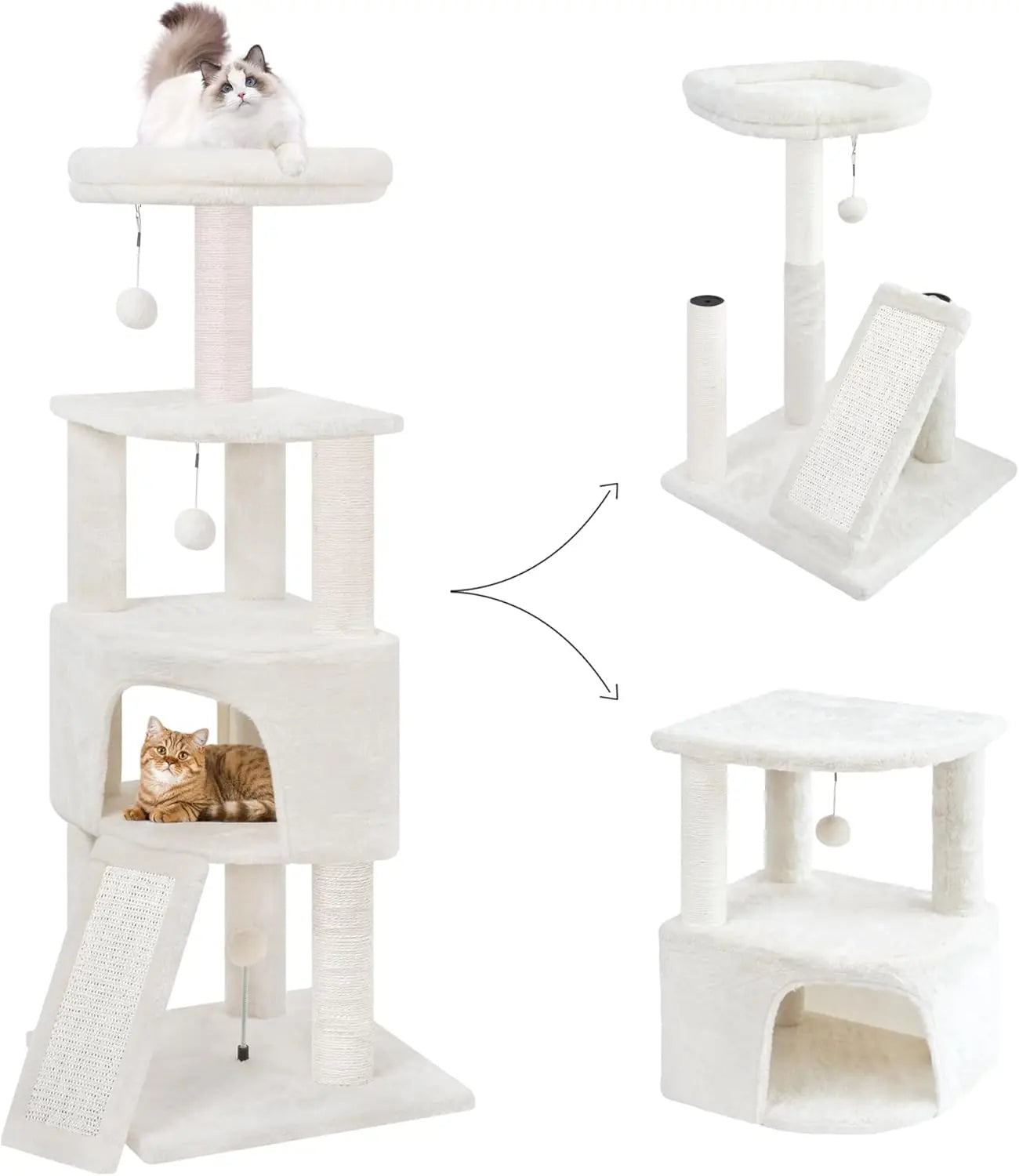 FujianHign-concerned Chemical Three Tier Cat Tree With Condo