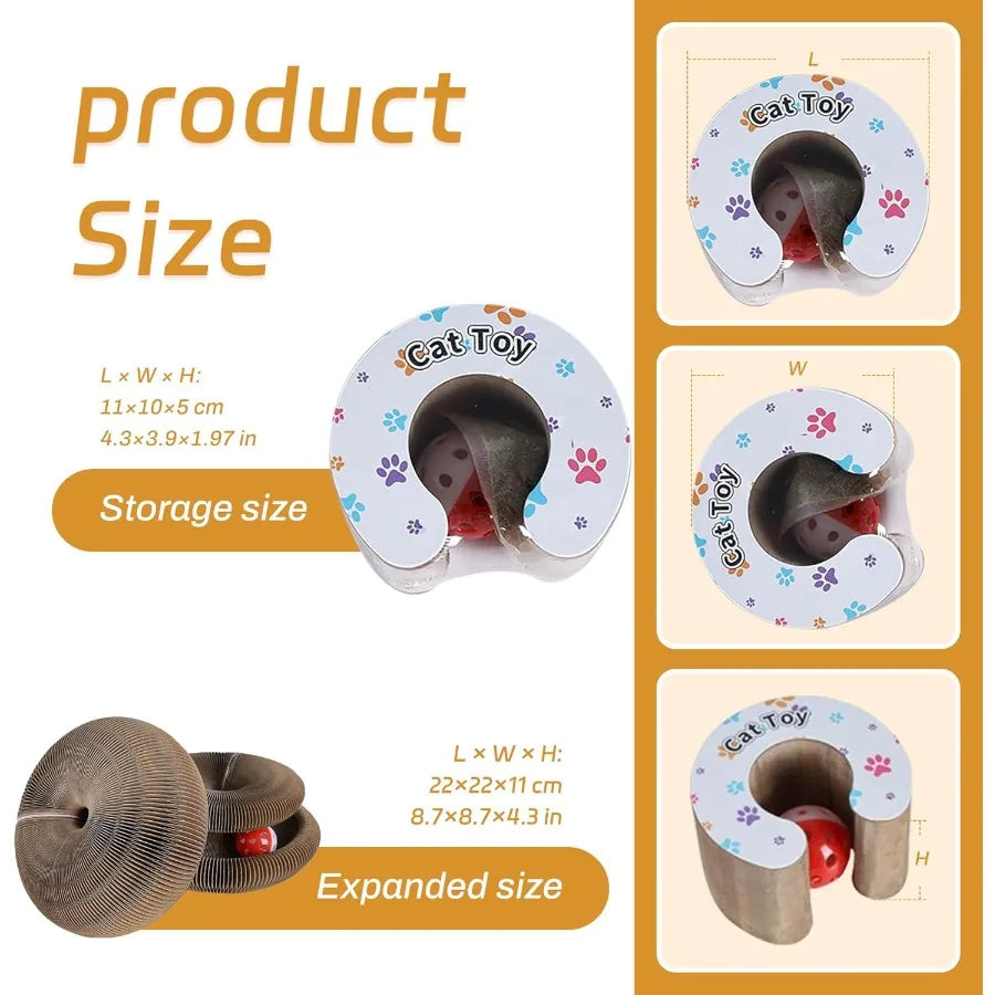 Kitty Kurlz Foldable Cat Scratching Board Duo Toy Sets