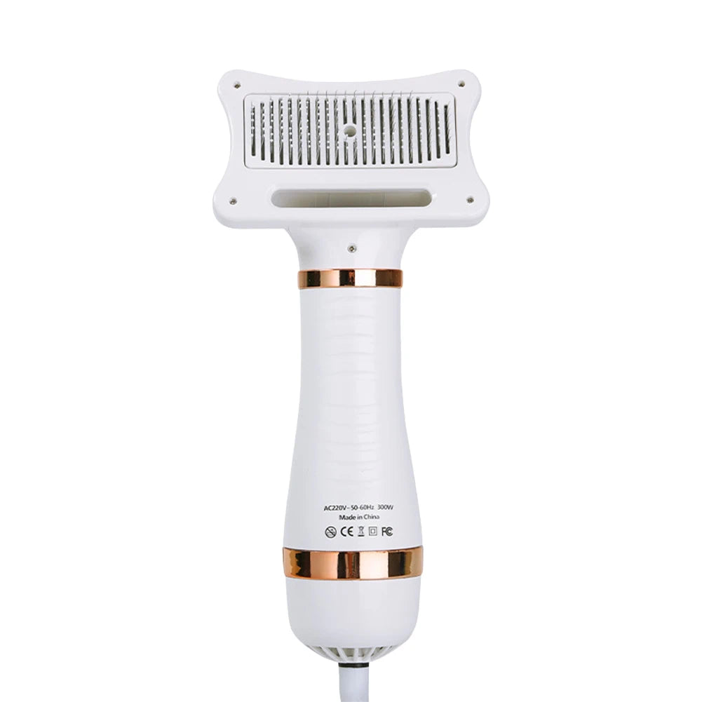 2 in 1 Portable Cat Grooming Brush and Low Noise Dog Hair Dryer Comb