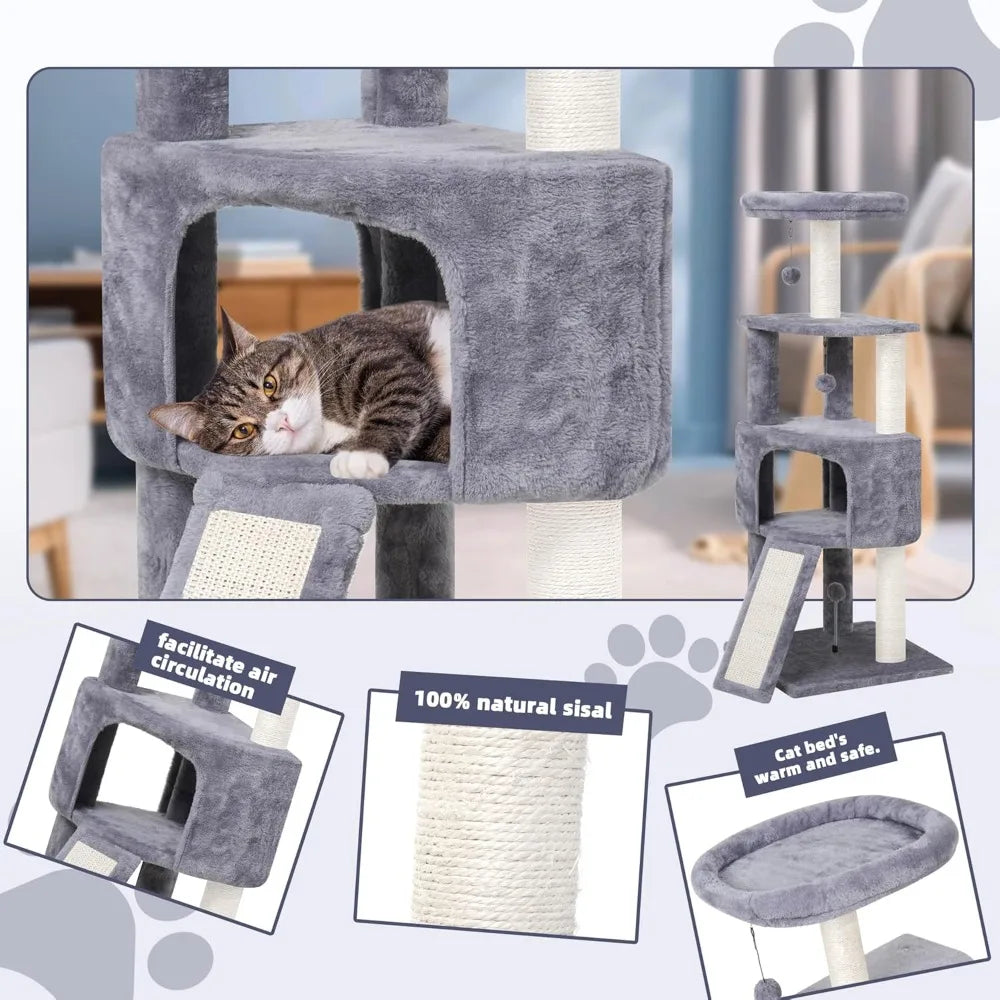 FujianHign-concerned Chemical Three Tier Cat Tree With Condo