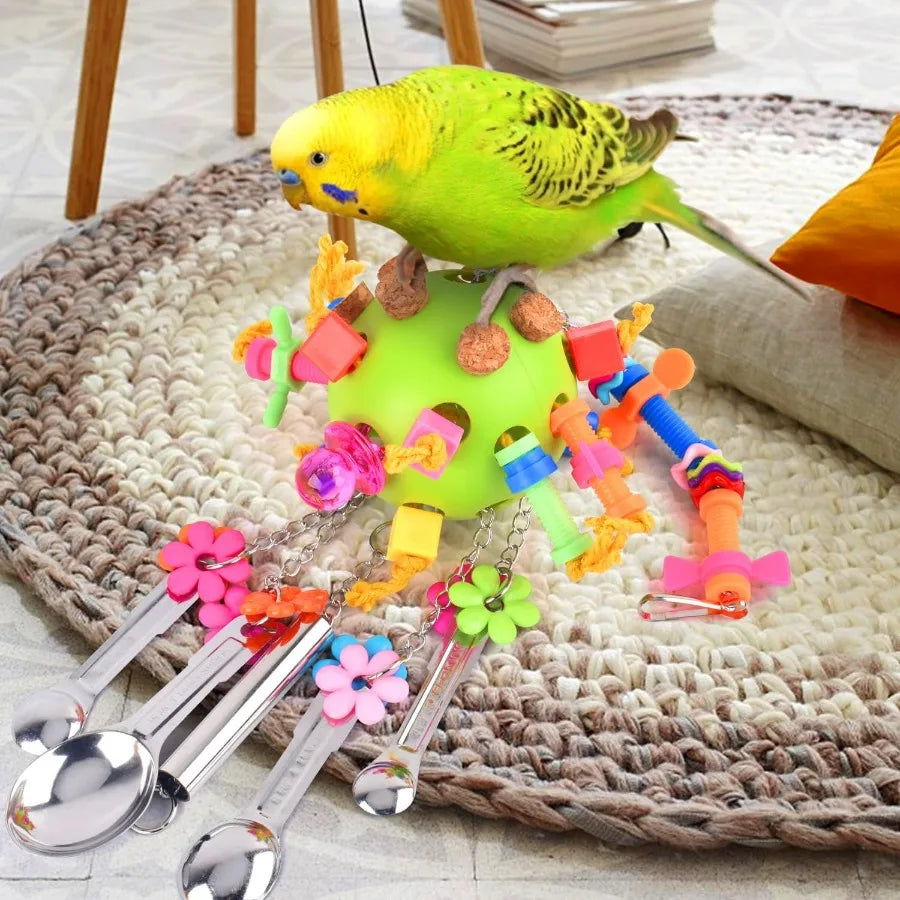 Hign-Concerned Interactive Bird Toys With Pull Spoons