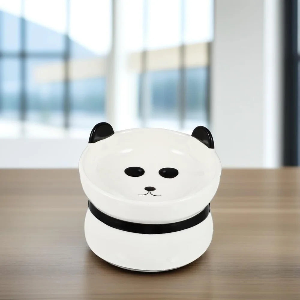 Elevated Ceramic Pet Feeder Bowl for Dogs and Cats Easy Clean Stable Base