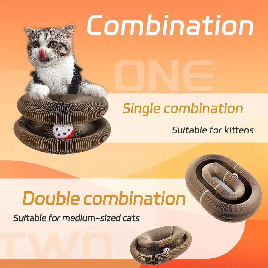 Kitty Kurlz Foldable Cat Scratching Board Duo Toy Sets