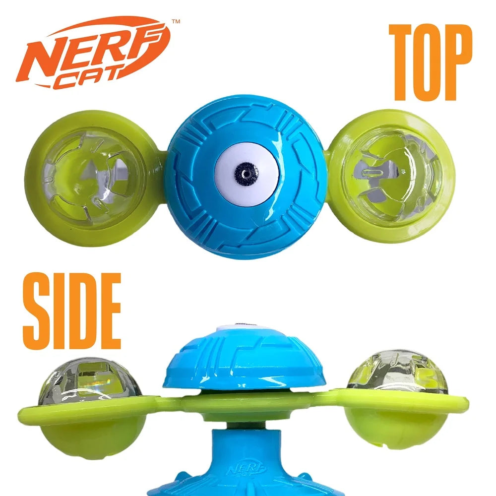 XMSJCN LED Light Up Rattle Spinner Cat Toy With Bell