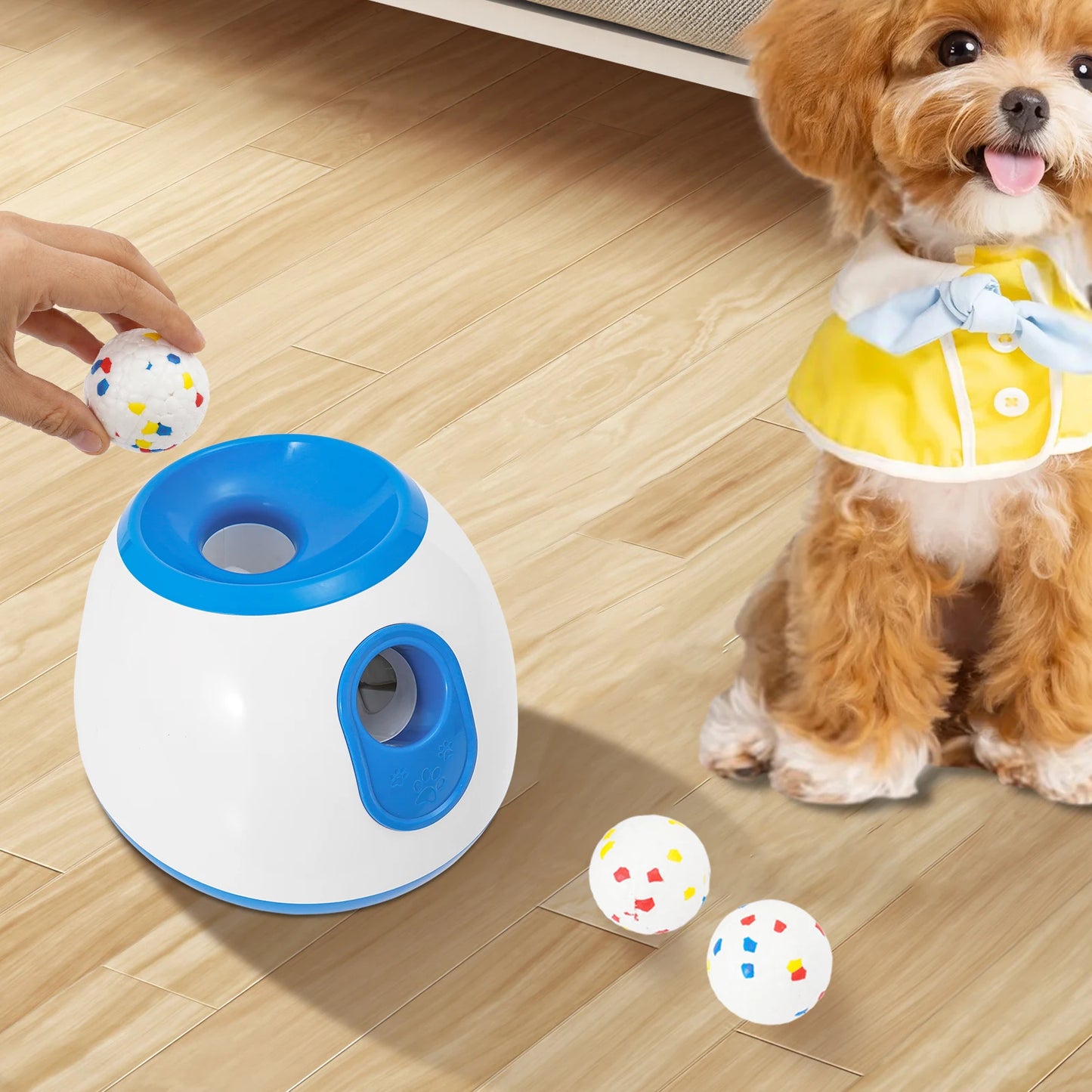 Automatic Ball Launcher for Dogs with Adjustable Throw Distance and Dual Power