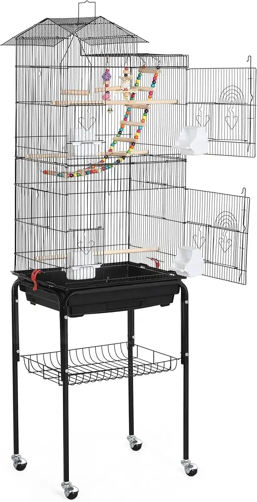 Yaheetech Bird Cage With Detachable Rolling Stand For Parrot