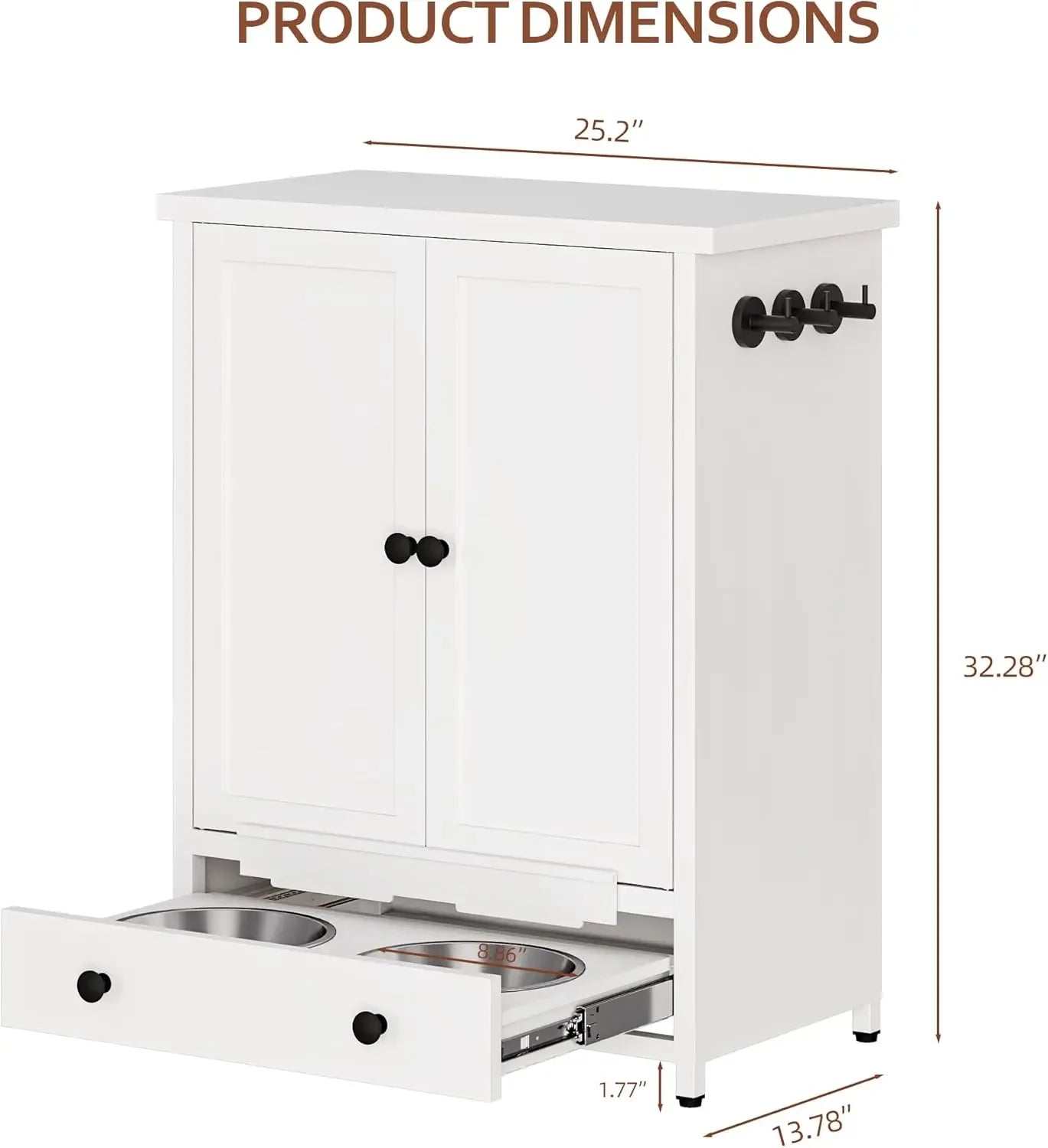 Hign-concerned Chemical Dog Feeding Station With Storage