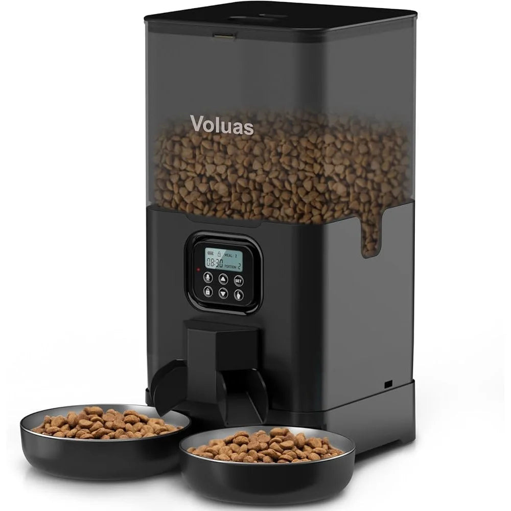 XMSJ Automatic Cat Feeder Two Cats With Memory Dispenser