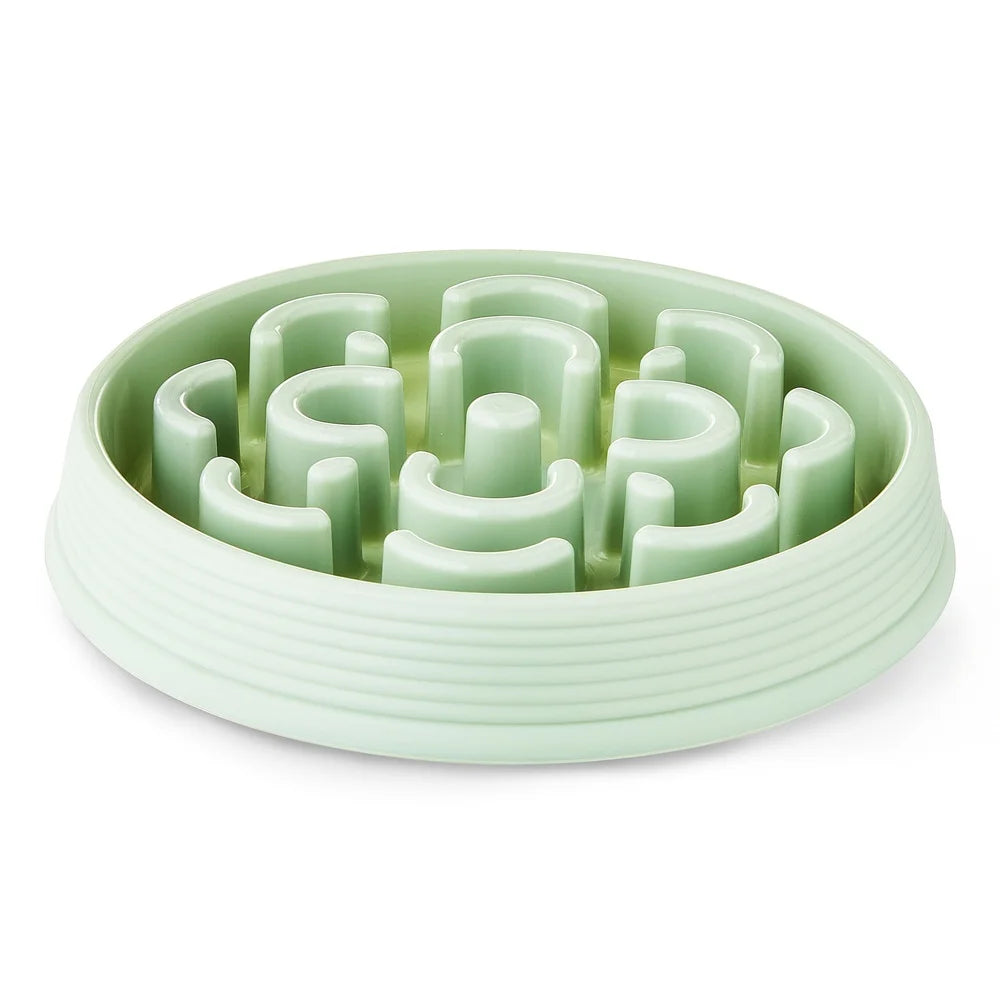 4 Pack Slow Feed Dog Bowls Maze Design Non-Slip Durable and Dishwasher Safe