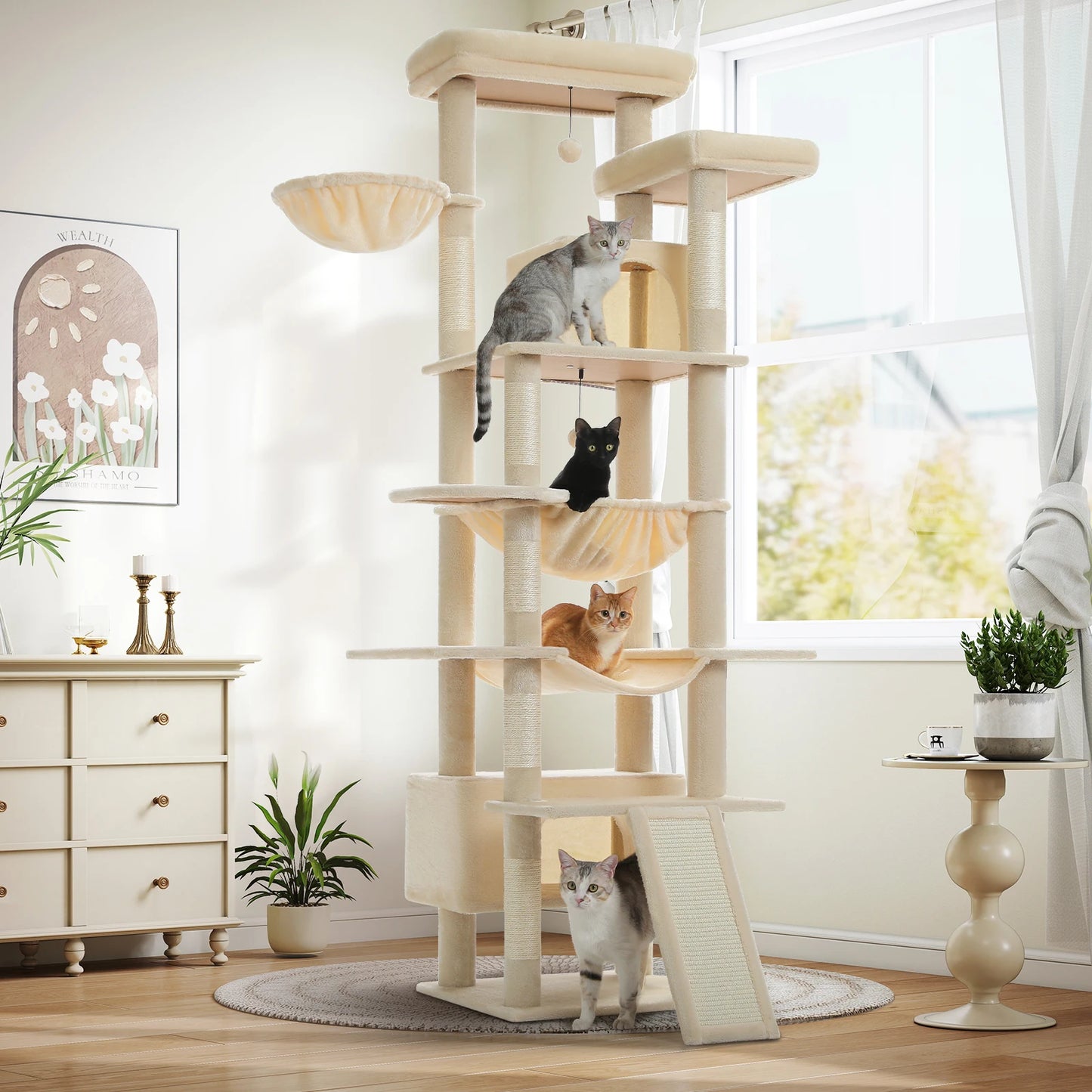 PAWZ Road Cat Tree Tower Condos And Hammock For Cats