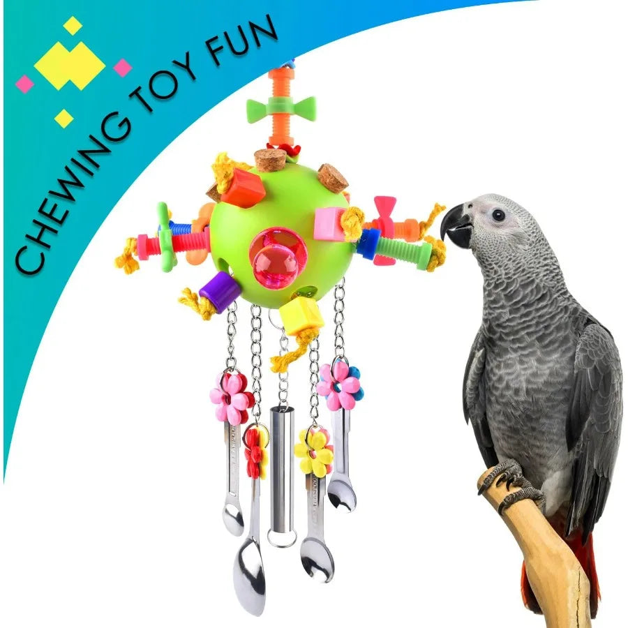Hign-Concerned Interactive Bird Toys With Pull Spoons