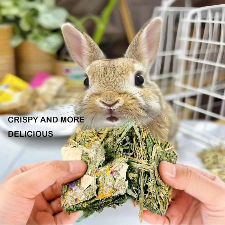 Hign-Concerned Rabbit Toys Herbal Flowers Timothy Hay Chews