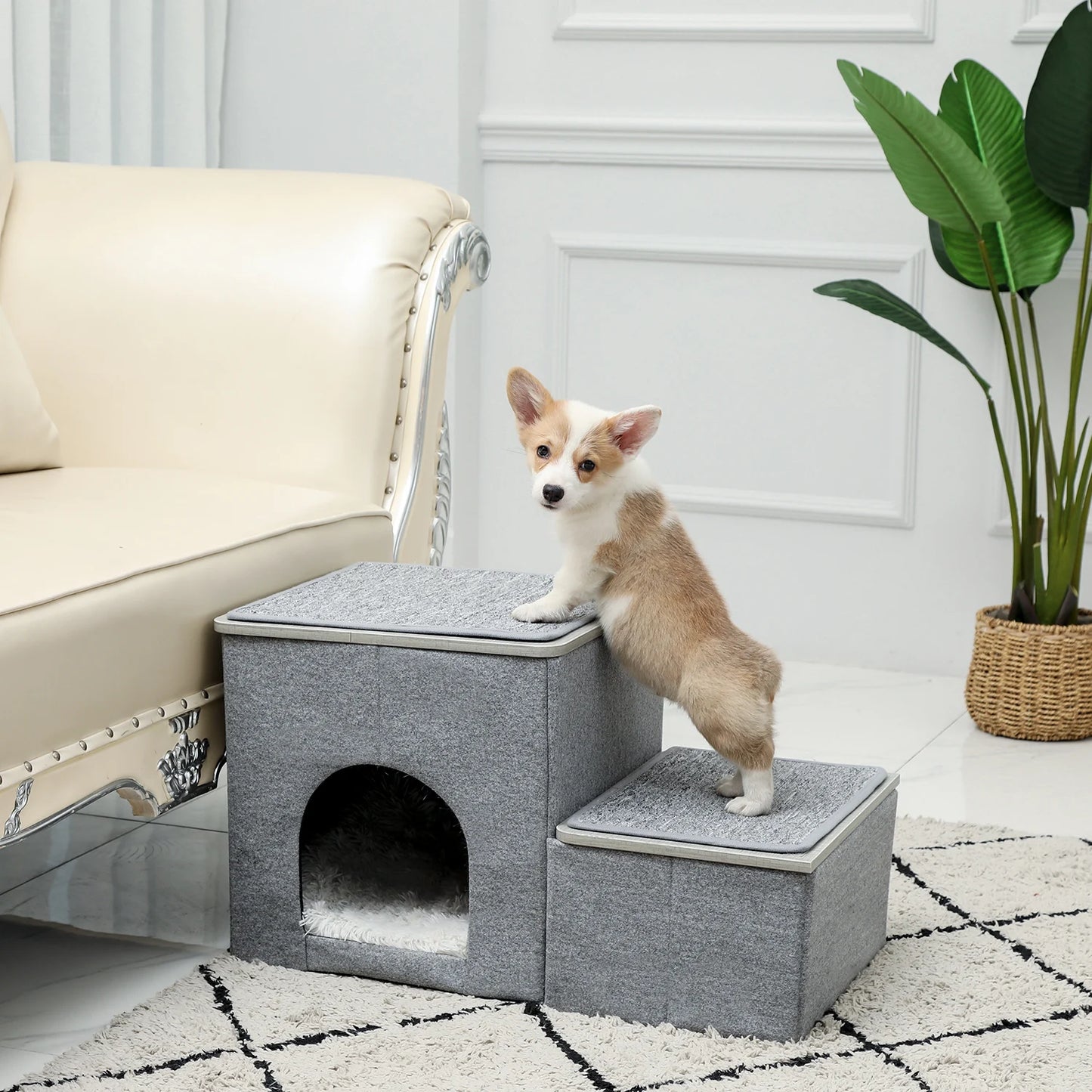 Multi-Level Cat Tree with Cozy Bed and Sisal Scratching Posts for Pets