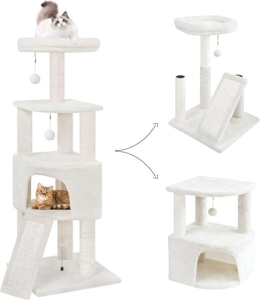 FujianHign-concerned Chemical Three Tier Cat Tree With Condo