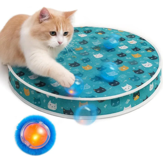 Interactive Cat Toy Play Mat With Motion Balls Bird Sounds