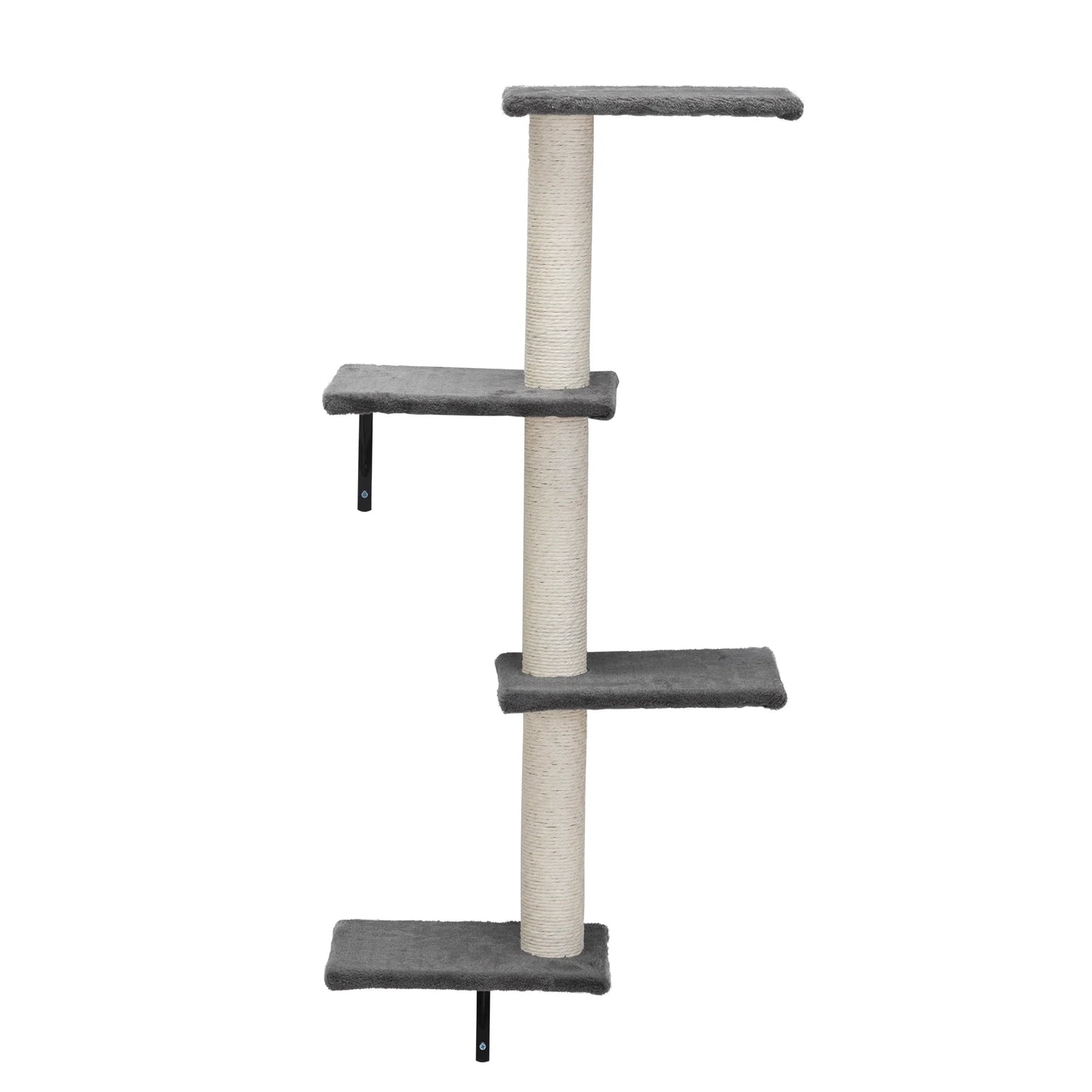 5 Piece Wall Mounted Cat Climber Set with Shelves Perches and Scratching Posts