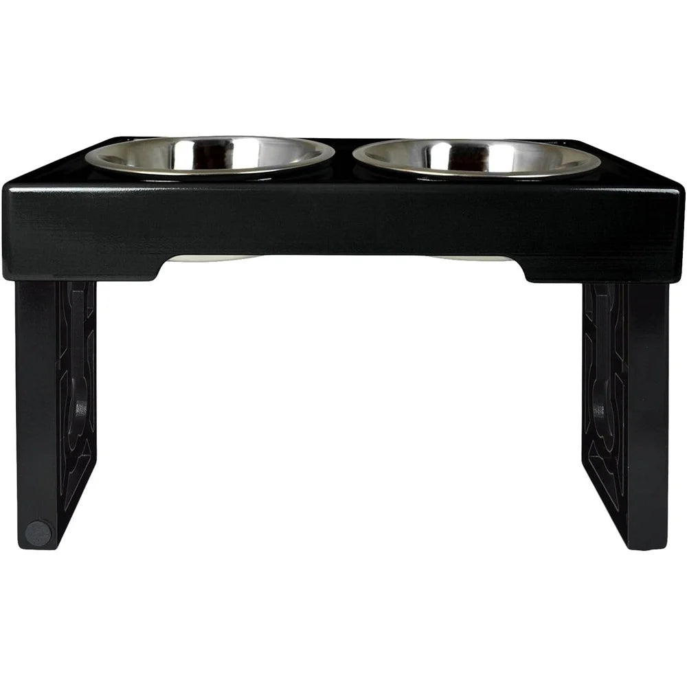 Adjustable Raised Dog Feeder with Stainless Steel Bowl for Healthy Digestion