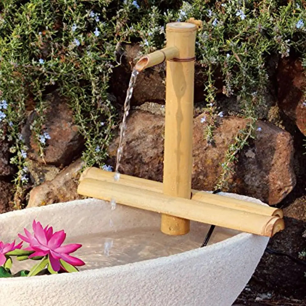 DUTRIEUX Zen Water Fountain Kit Bamboo Indoor Outdoor
