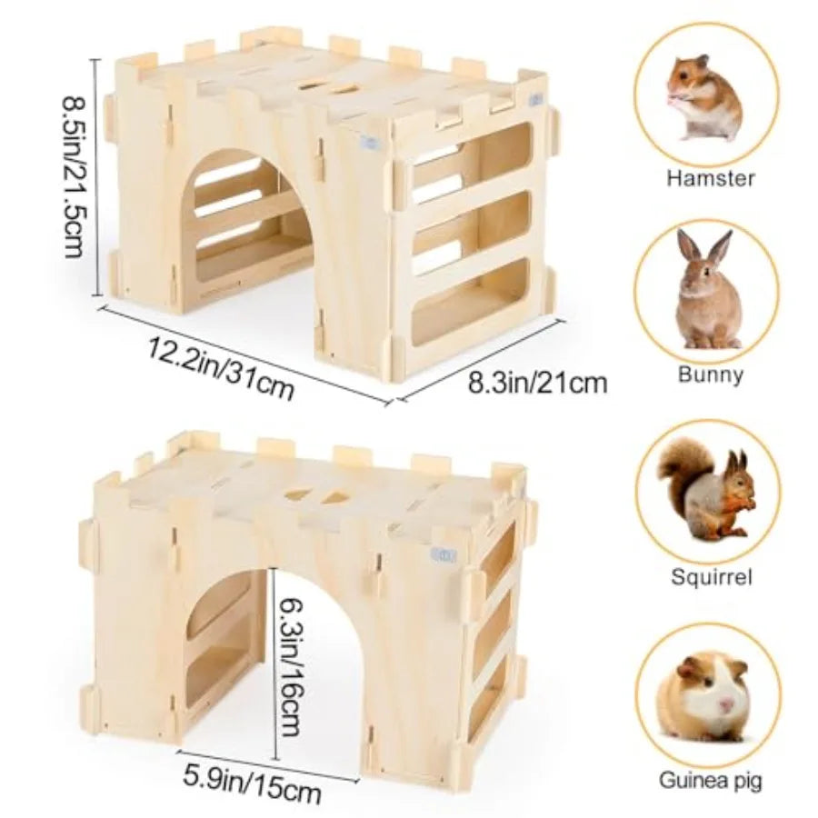 Gea Pig Wooden Hay Feeder for Rabbits and Small Animals
