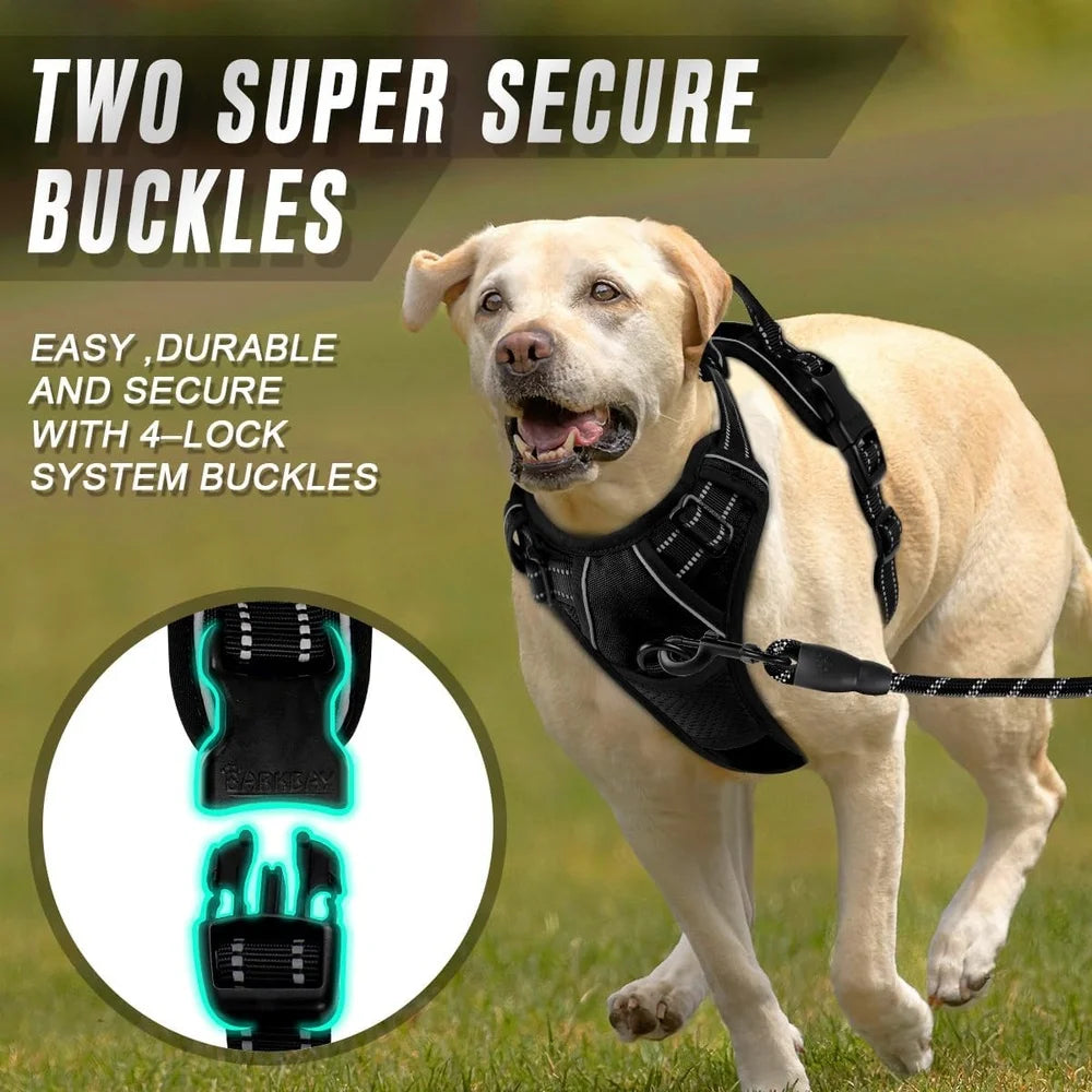 No Pull Dog Harness for Large Dogs with Reflective Heavy Duty Design and Handle