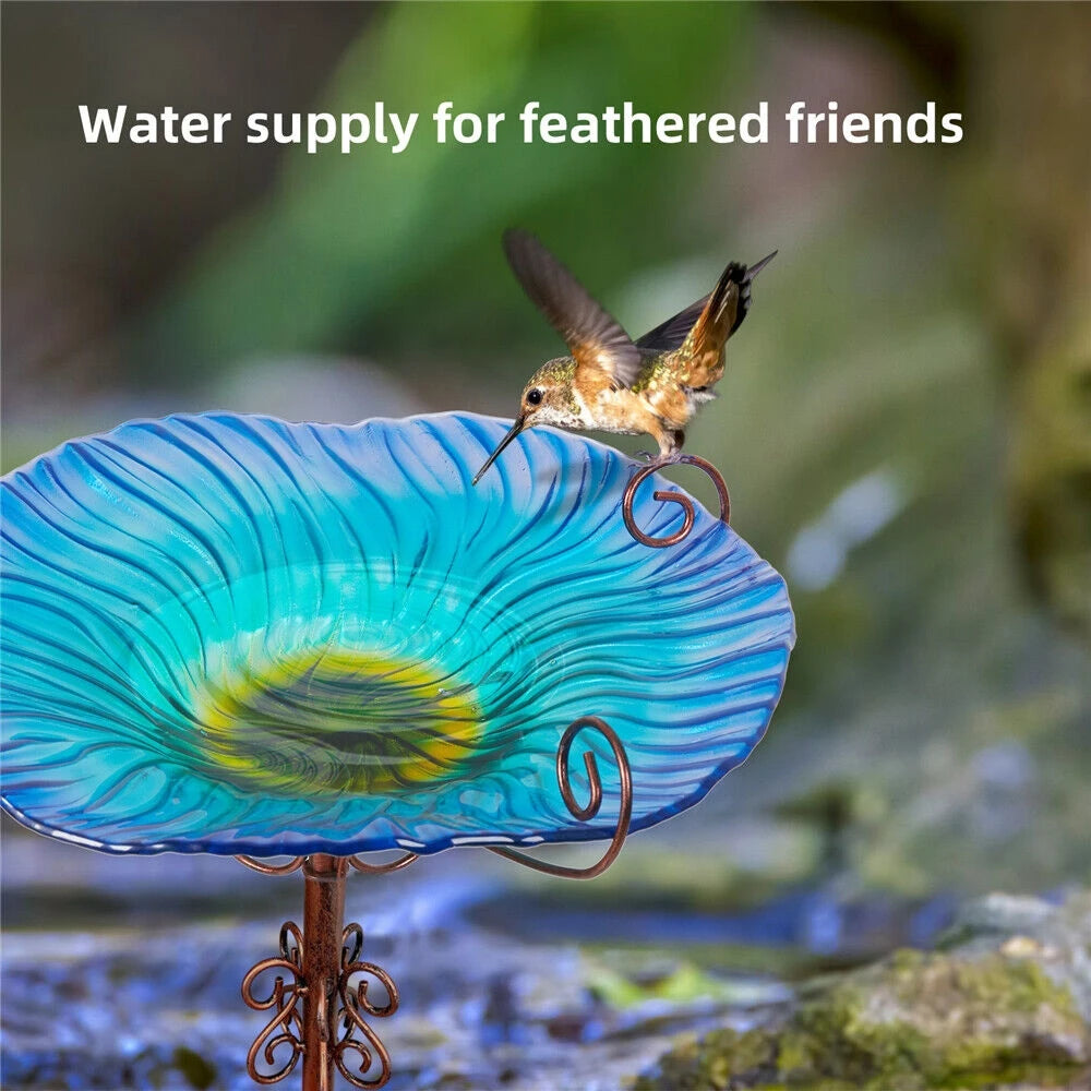 Bingopaw Decorative Bird Bath and Feeder Bowl for Outdoor Garden Use