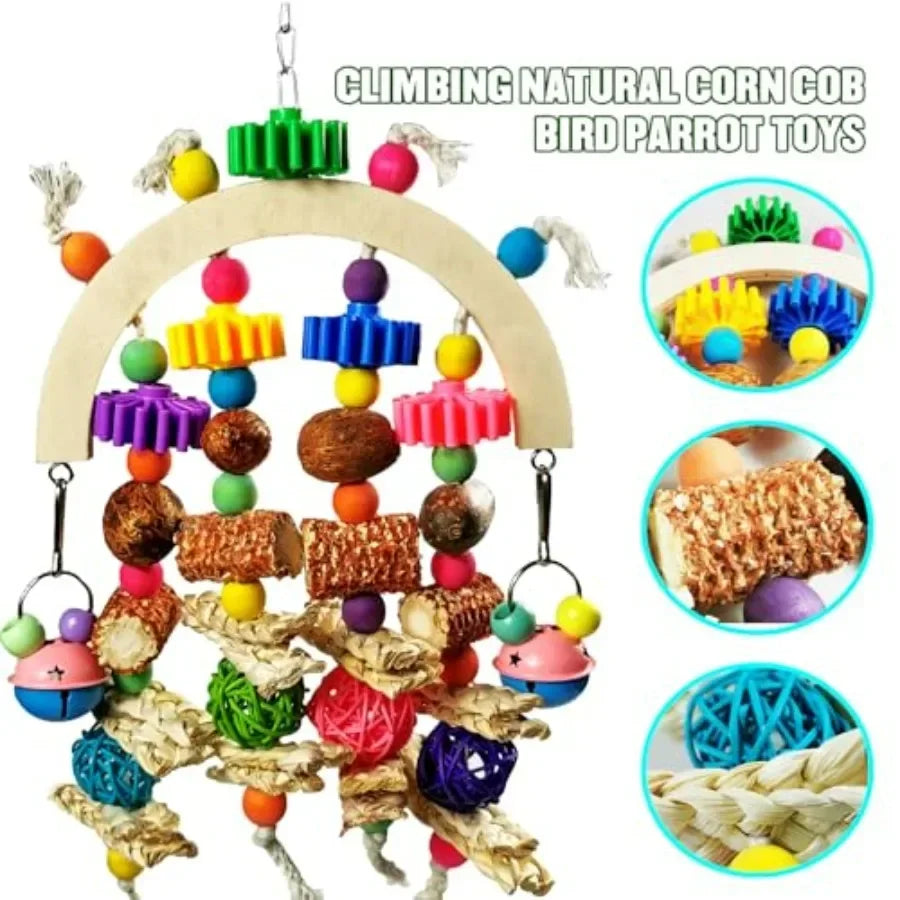 Hign Concerned Natural Corncob Birds Beak Health Chew Toys