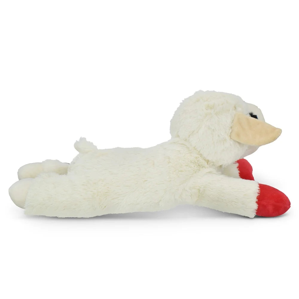 Jumbo Lamb Chop Plush Dog Toy with Squeaker for All Dog Sizes 18 Inches