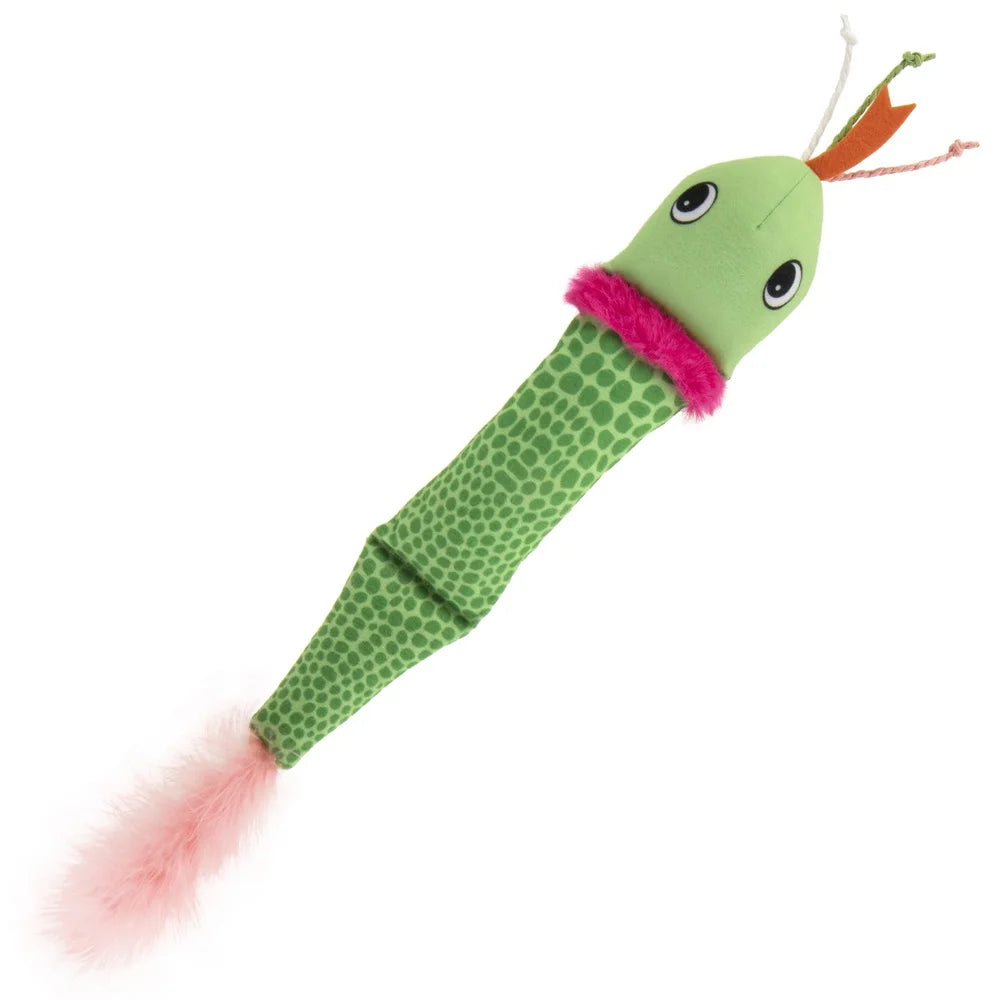 XMSJCN Crinkle Plush Kicker Cat Toy With Catnip Tail