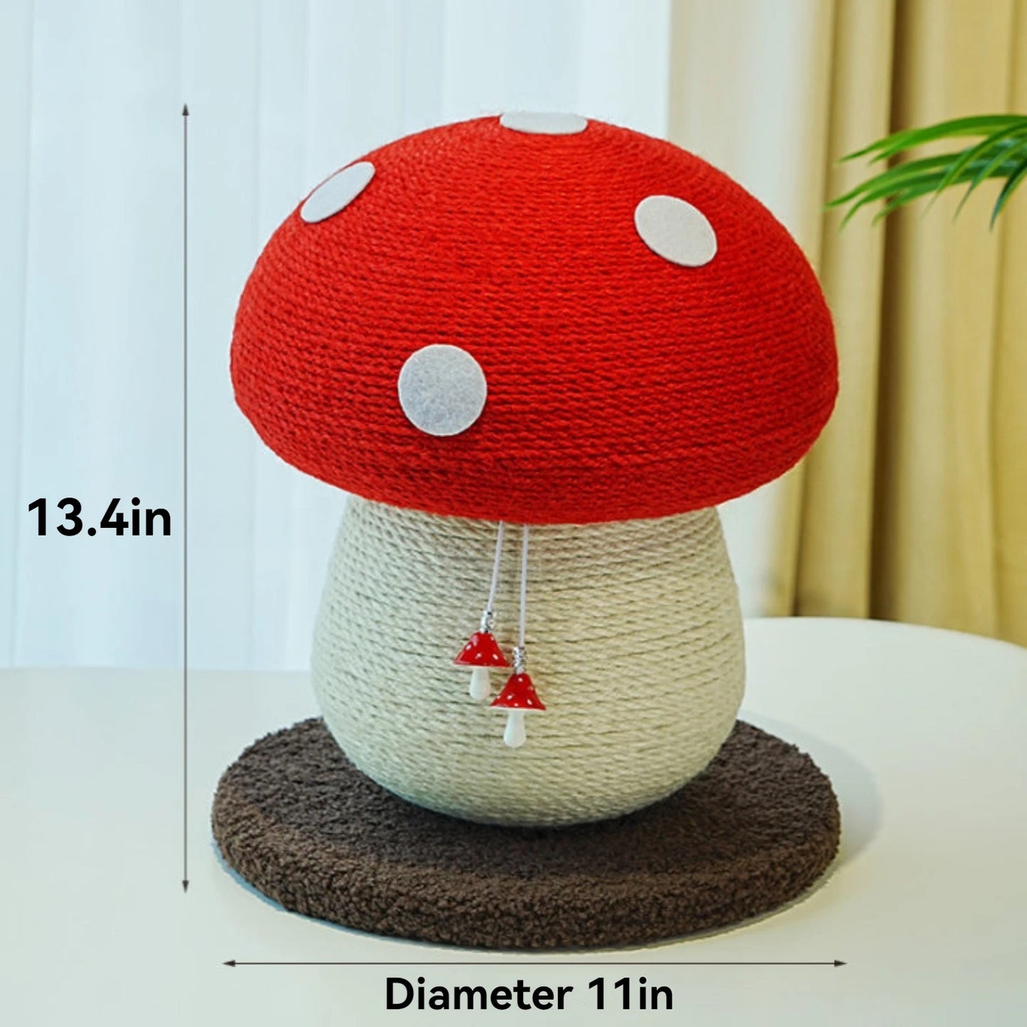 Red Cap Mushroom Cat Scratching Post Cute Indoor Cat Tower Scratcher