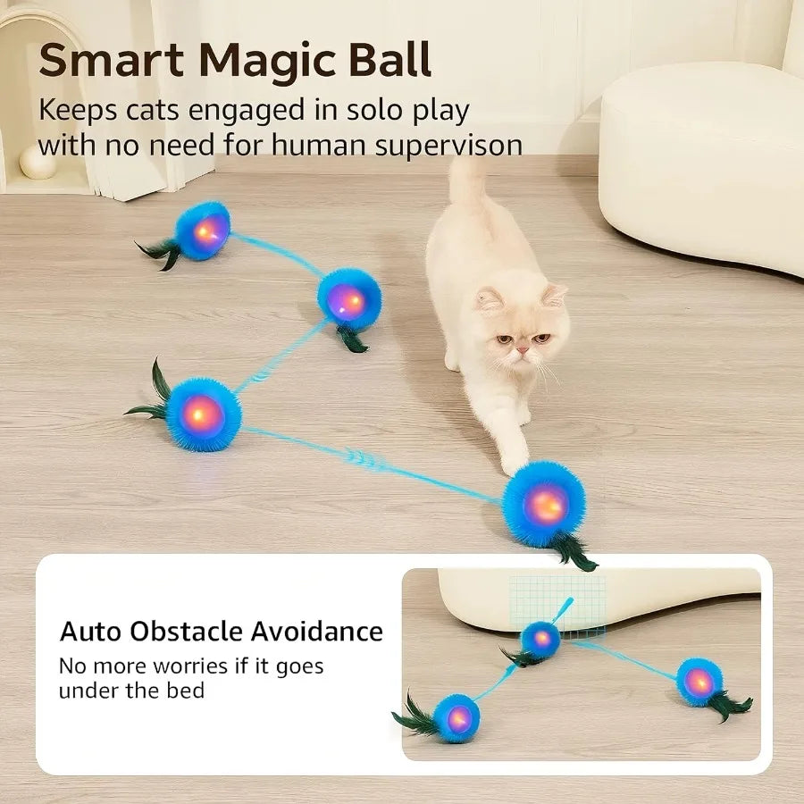 Interactive Cat Toy Play Mat With Motion Balls Bird Sounds