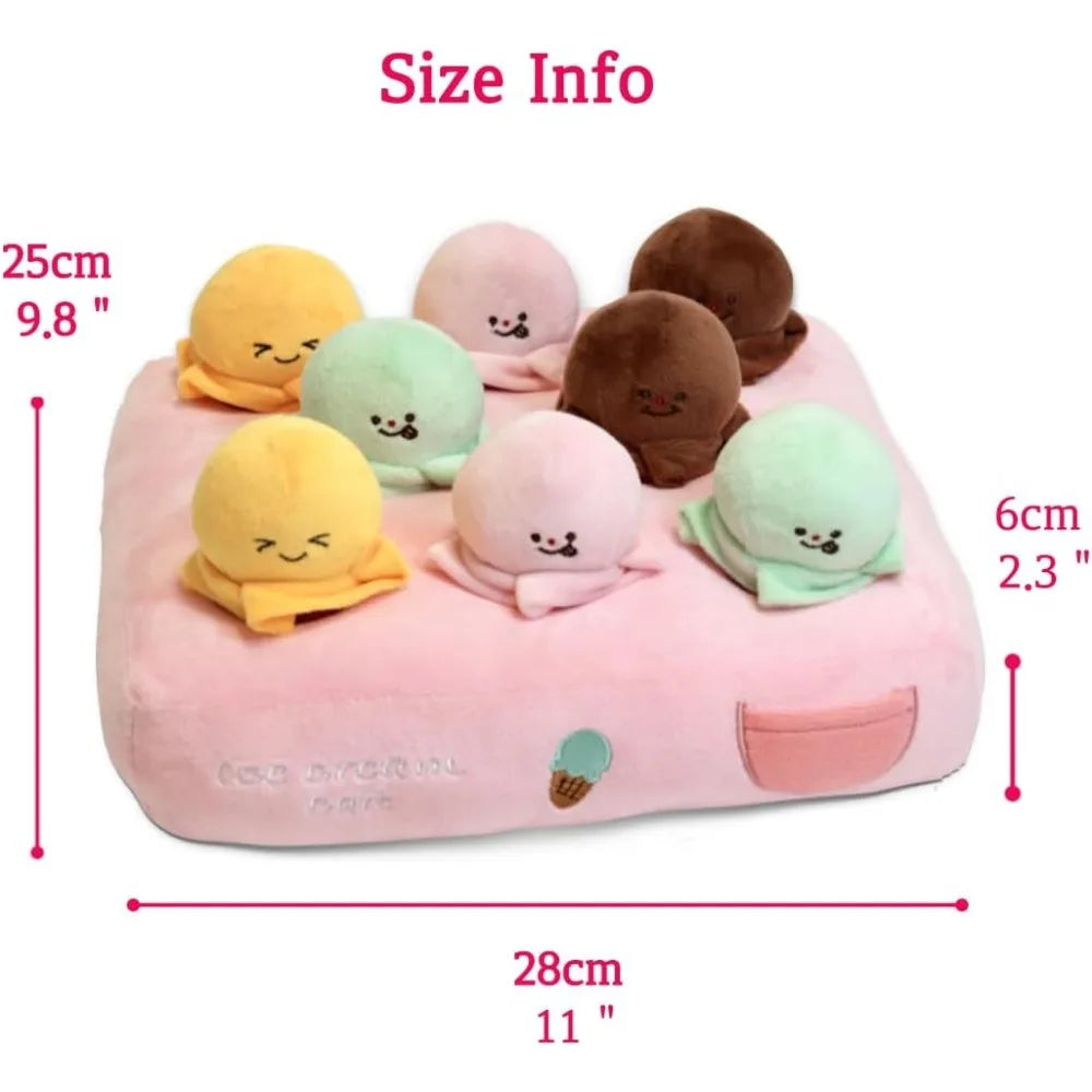 Hignconcerned Dog Puzzle Toy Snuffle Mat Ice Cream Cart