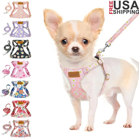 Fujian No Pull Dog Harness Floral Lightweight Design