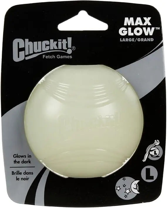 Chuckit Max Glow Ball Dog Toy For Nighttime Outdoor Fun