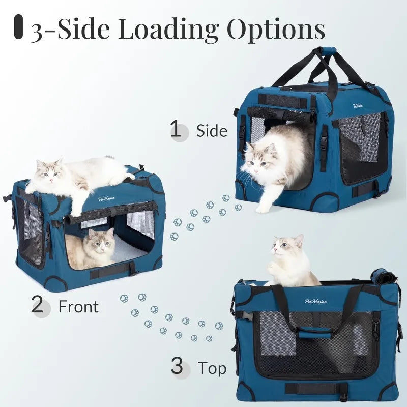 Extra Large Cat Carrier For Two Cats Collapsible Soft Sided