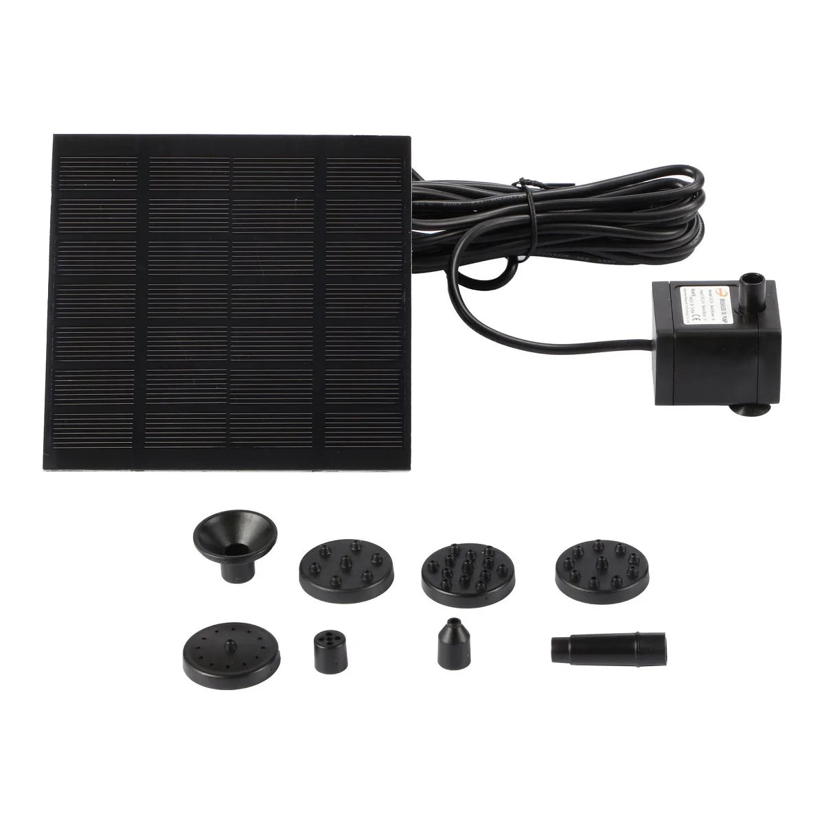 ALLOYSEED Solar Fountain Pump Kit With 6 Nozzles For Pond