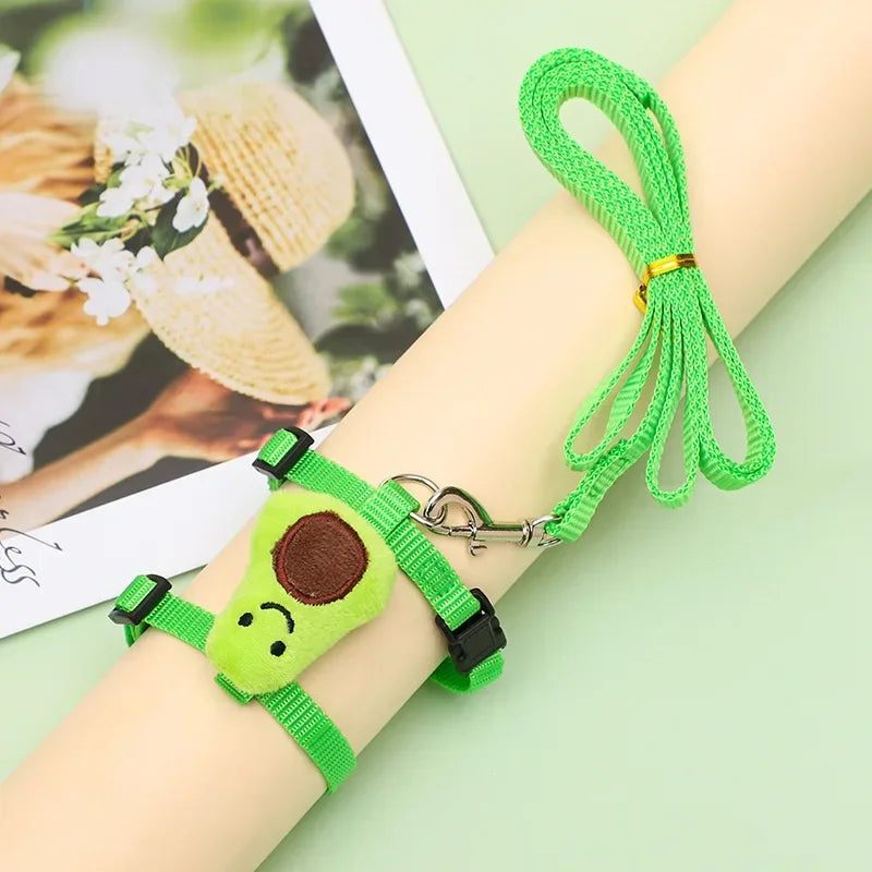 Walking Bunny Guinea Pig Harness Leash Set for Small Animals and Pets
