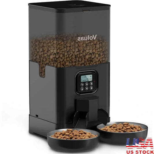 XMSJ Automatic Cat Feeder Two Cats With Memory Dispenser