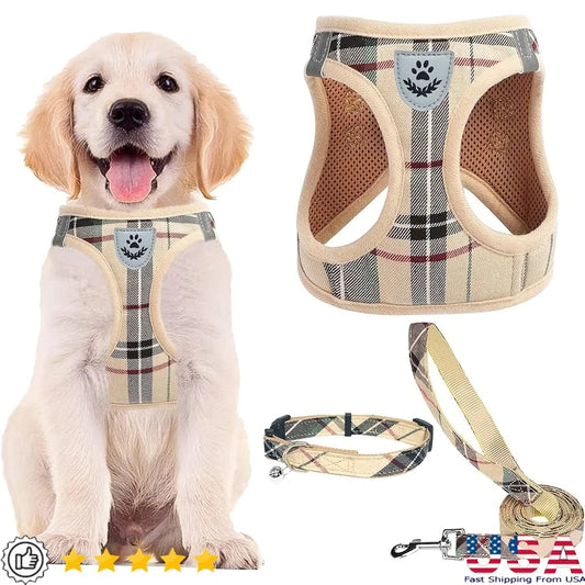 Adjustable No Pull Dog Harness And Leash Set For Pets