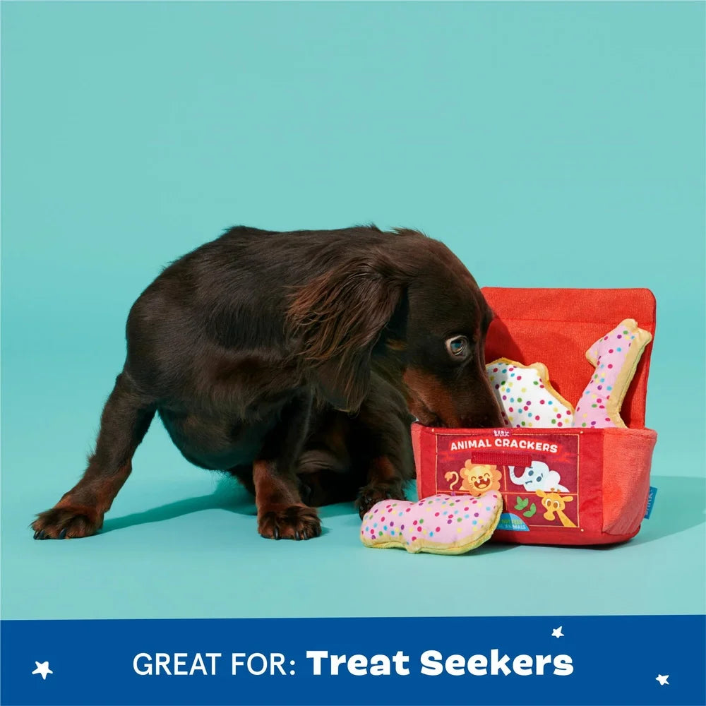 Multicolor Plush Dog Toy with Squeakers and Crinkle for Interactive Playtime