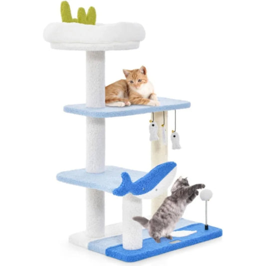Hign-concerned Ocean Theme Cat Tree Tower For Cats Edition