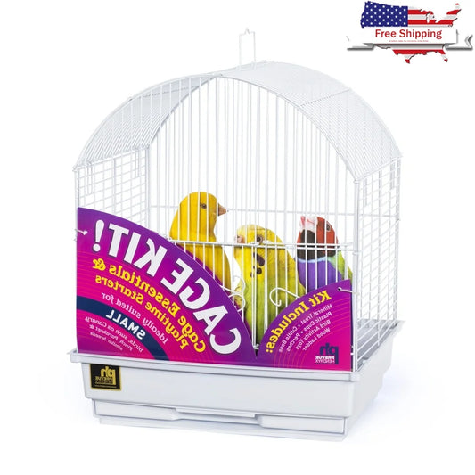XMSJ Round Top Bird Cage Kit For Small Birds Playtime