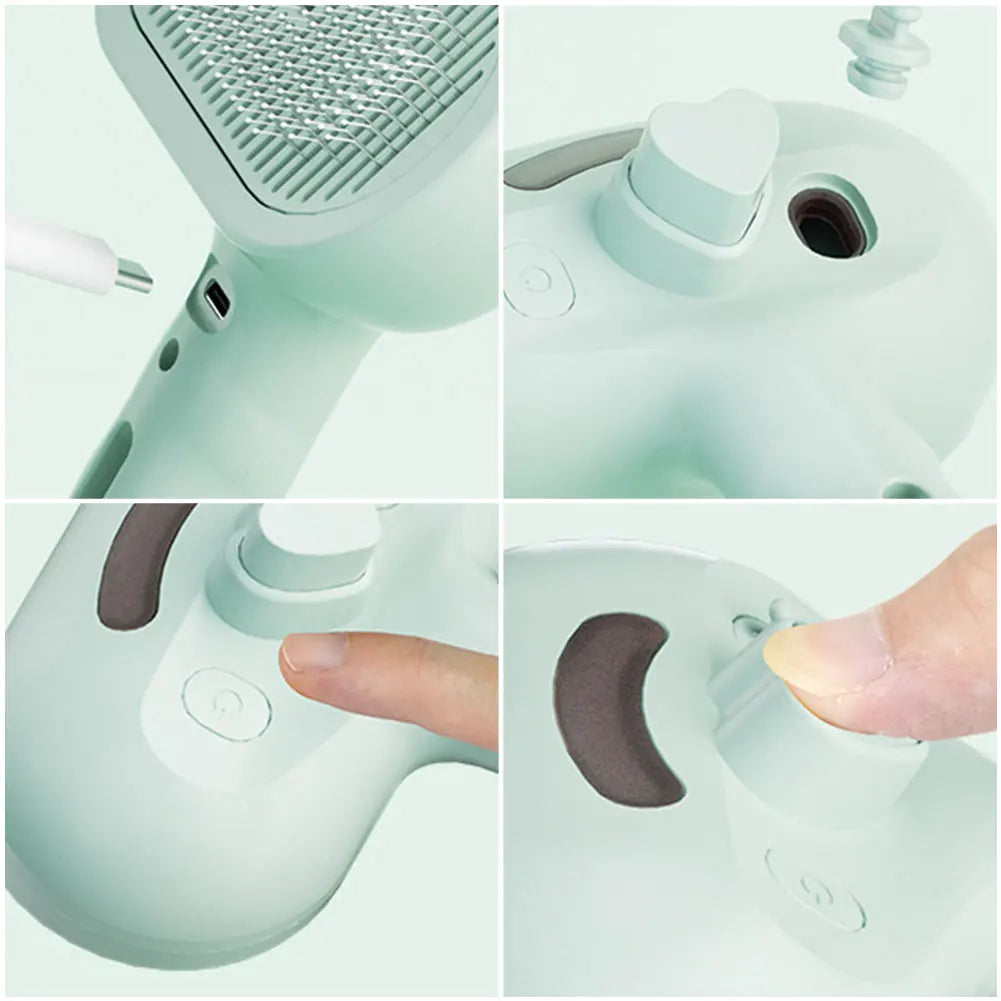 Shunmaii 3 in 1 Cat Steam Brush Grooming Tool Cats