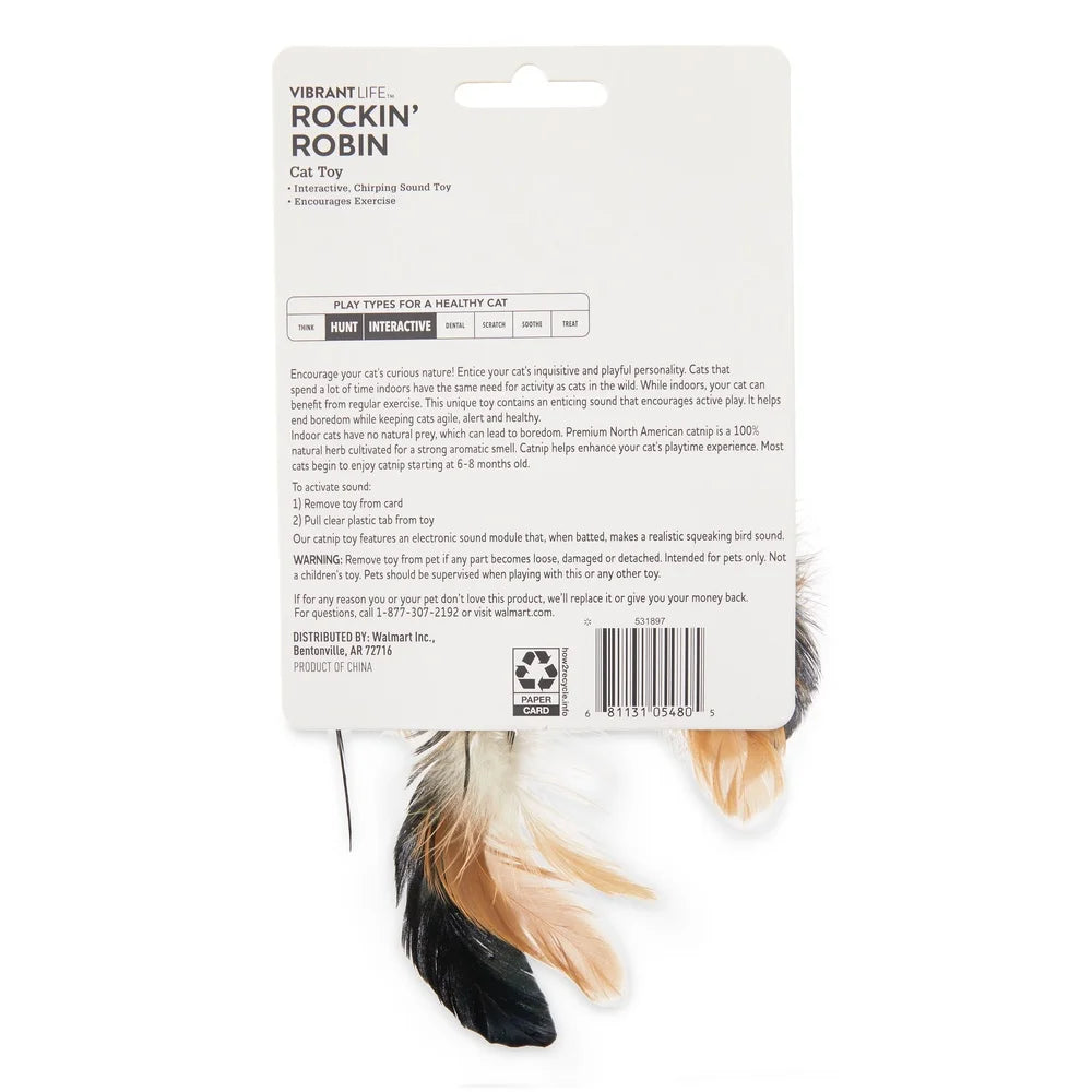 XMSJCN Catnip Plush Bird Toy With Realistic Sounds
