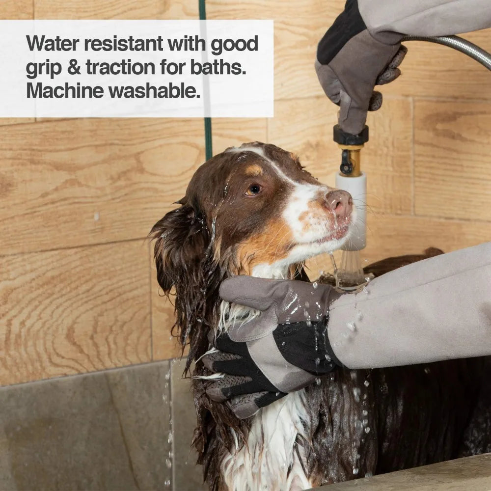 Multipurpose Pet Grooming Gloves For Vet Trips Waterproof