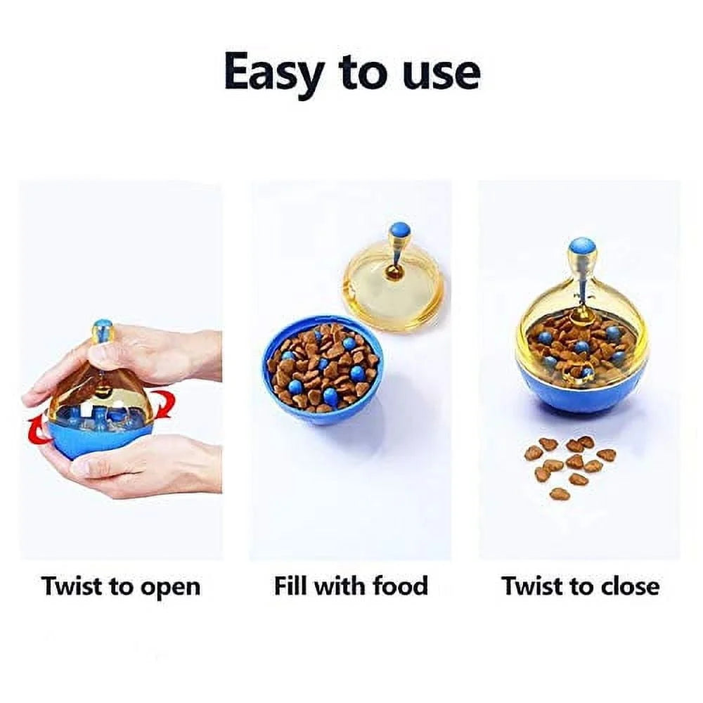 Interactive Slow Feeder Toy for Cats and Dogs Healthy Eating IQ Tumbler