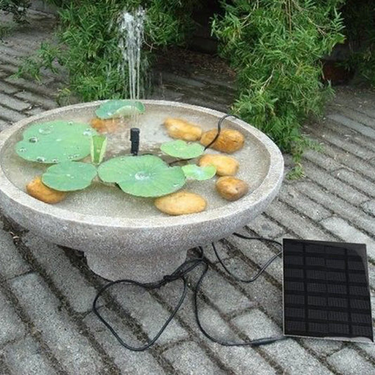 ALLOYSEED Solar Fountain Pump Kit With 6 Nozzles For Pond
