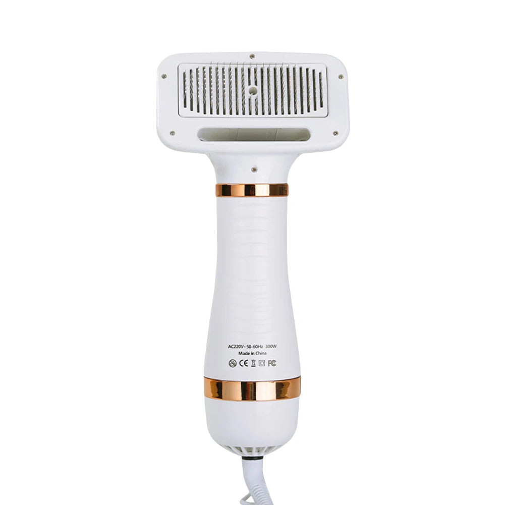 2 in 1 Portable Cat Grooming Brush and Low Noise Dog Hair Dryer Comb