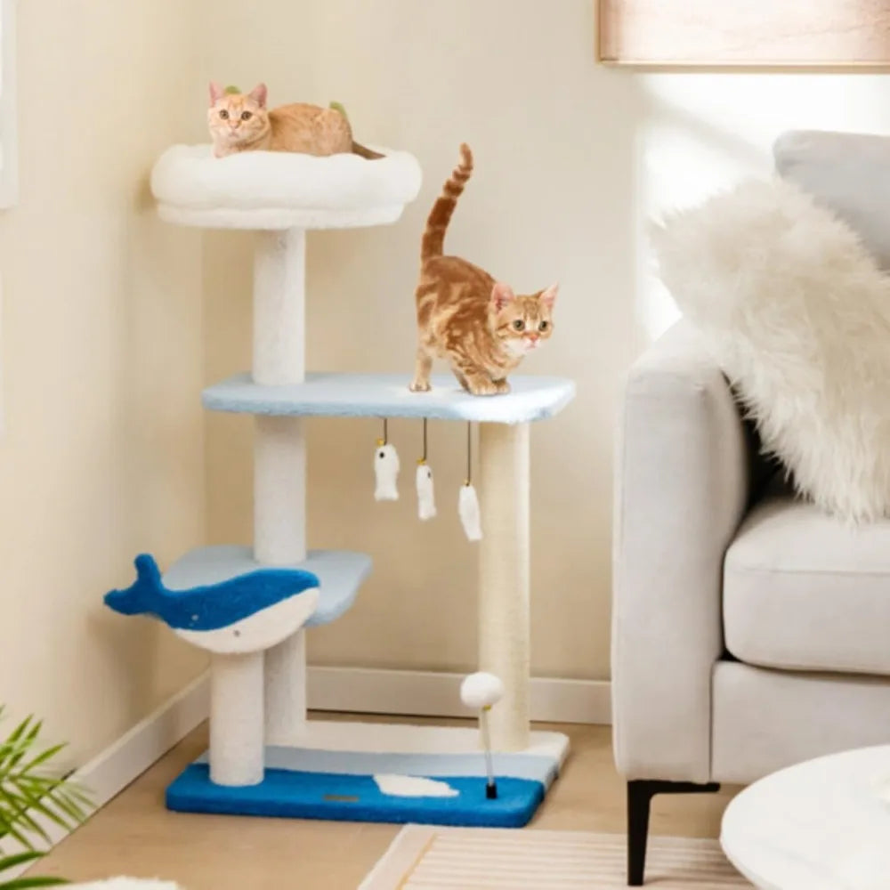 Hign-concerned Ocean Theme Cat Tree Tower For Cats Edition