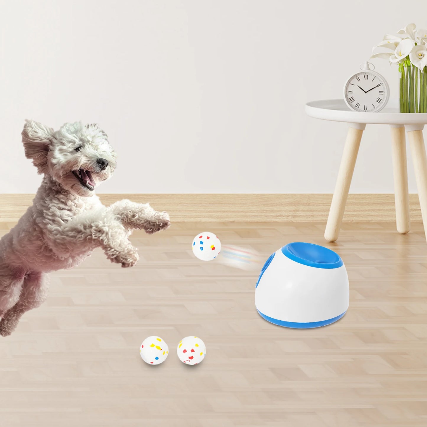 Automatic Ball Launcher for Dogs with Adjustable Throw Distance and Dual Power