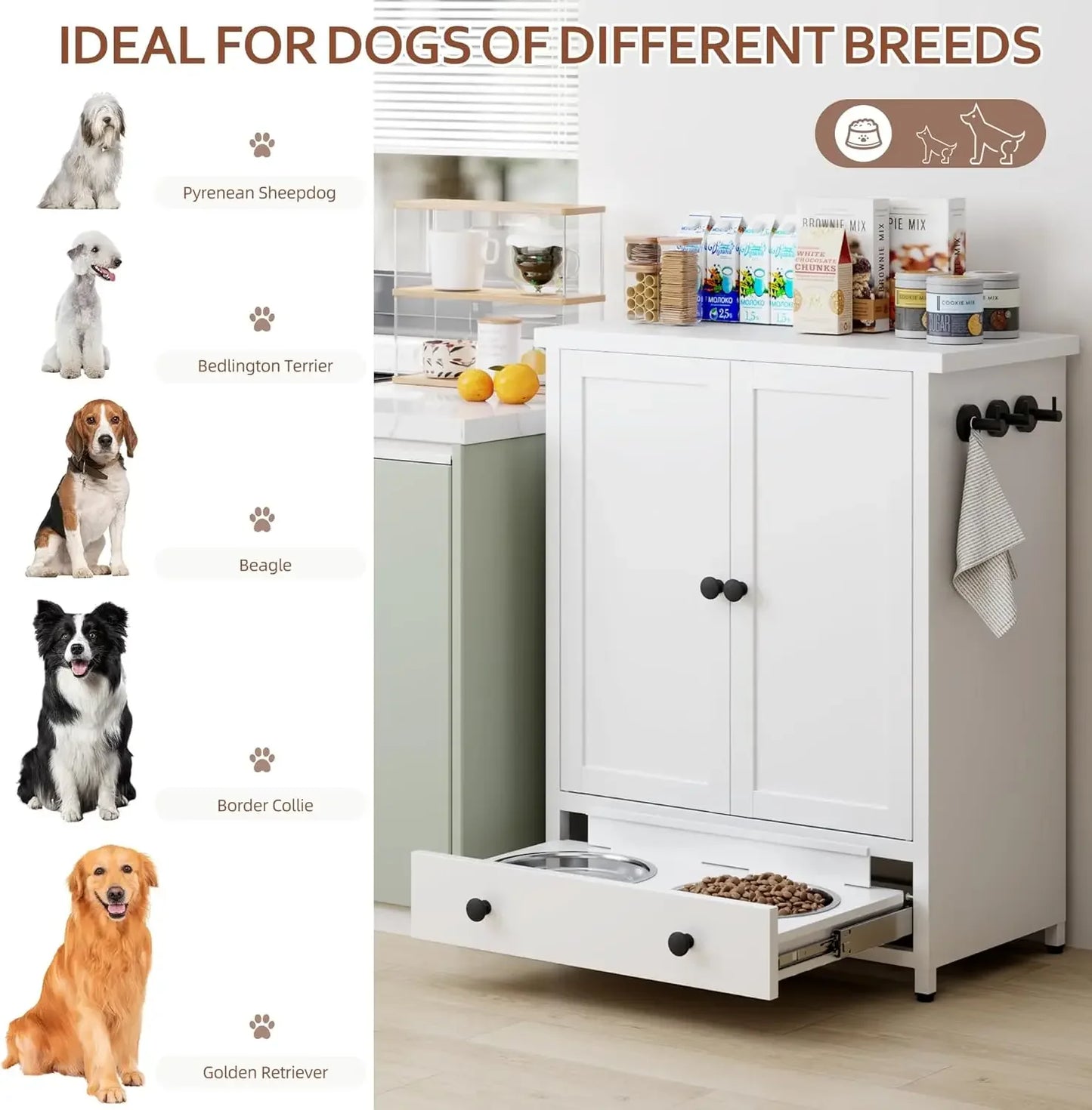 Hign-concerned Chemical Dog Feeding Station With Storage
